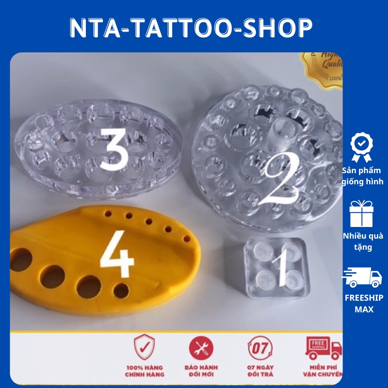 Đế Đựng Mực, Đế INOX Các Loại đế Ovan, Đế Inox không Rỉ. NTA-TATTOO-SHOP