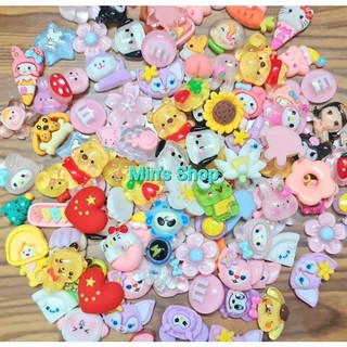 ( Tặng keo )Set 100 charm/center nhiều mẫu trộn