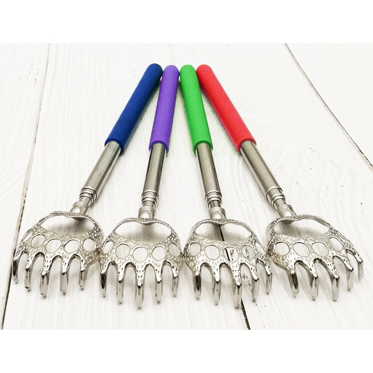 Cây gãi lưng hình chân gấu có thể tùy chỉnh chiều dài giao màu ngẫu nhiên