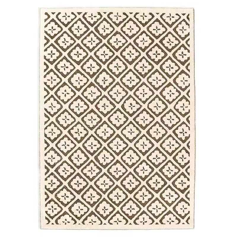 Thảm Trải Sàn Phòng Khách Dày Dặn Phong Cách Retro Pháp