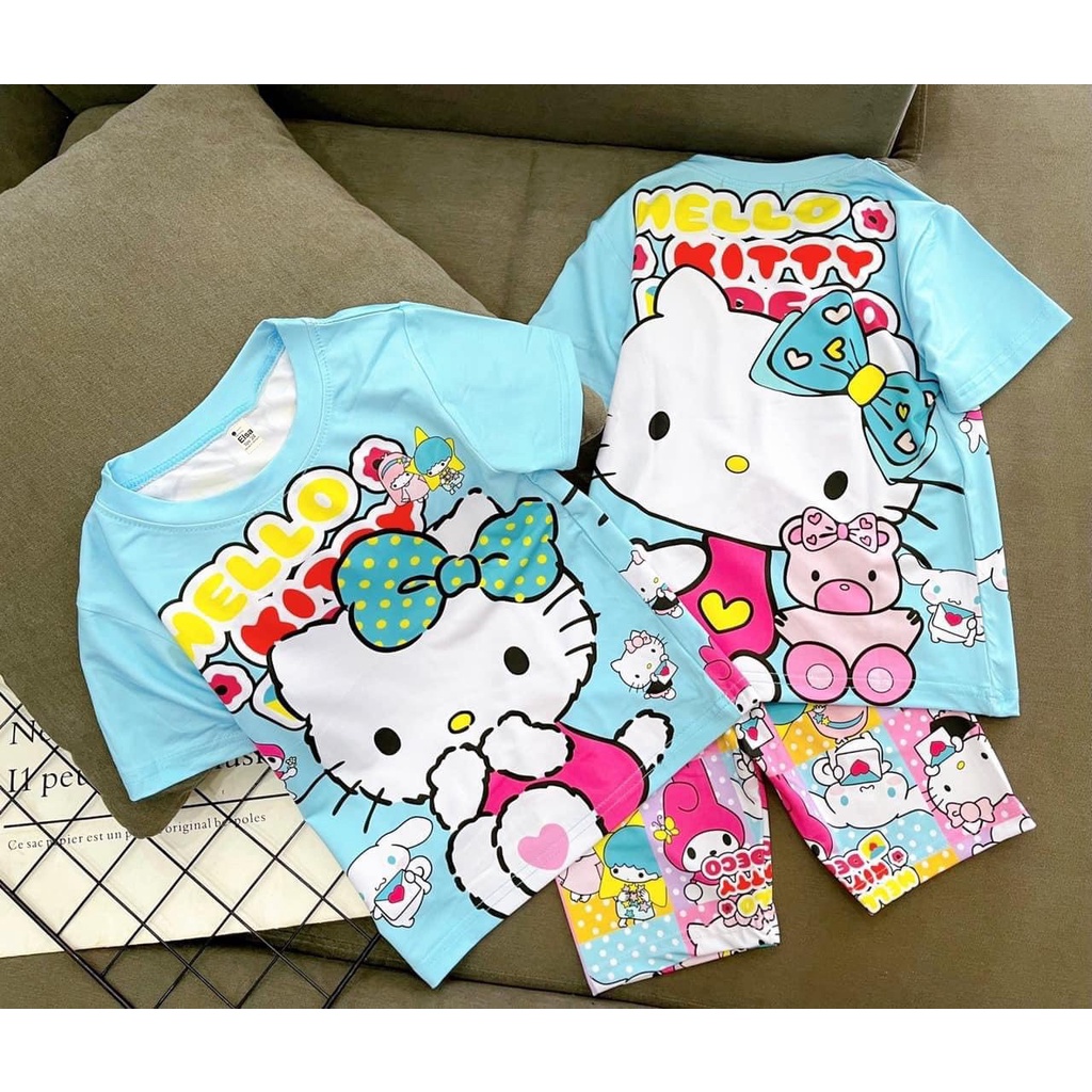 Bộ đồ Lửng bé Gái in hình 3D (9Kg-40Kg) chất liệu mềm mịn thoáng mát được các bé gái yêu thích Bán Chạy Nhất 2021###