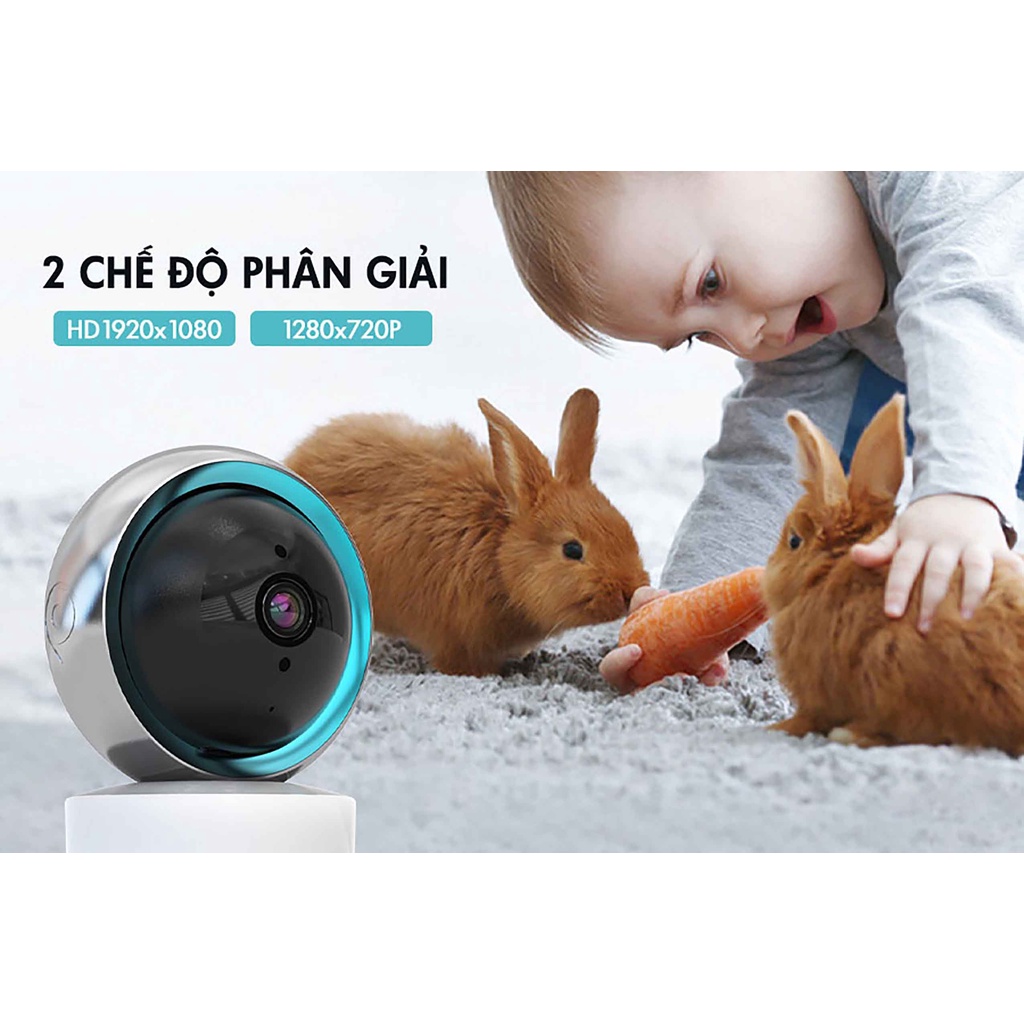 Camera quan sát rẻ nhất - Camera WIFI 5G - Đàm thoại 2 chiều - Trang bị hồng ngoại - Hỗ trợ thẻ nhớ 128GB