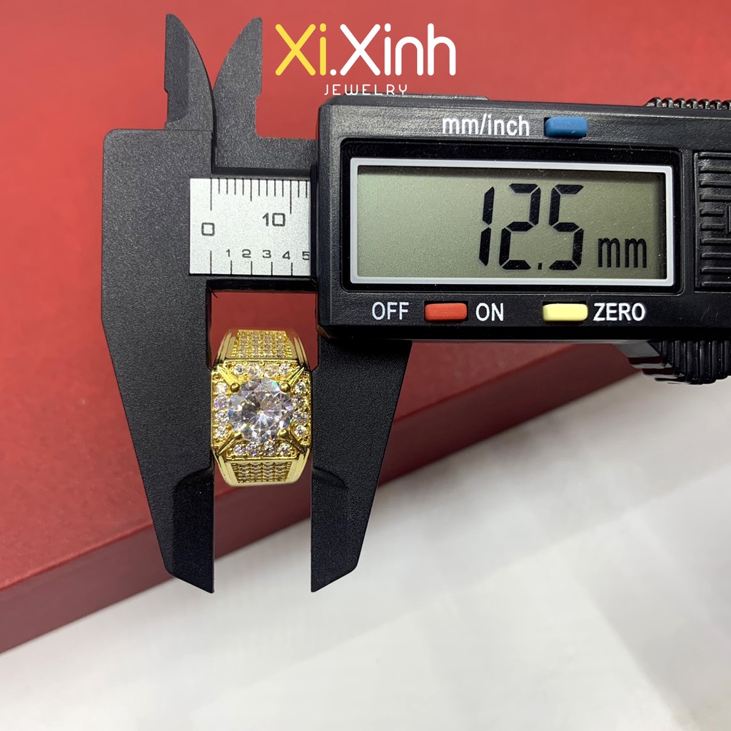 Nhẫn nam đính đá xi mạ vàng 18k - N56