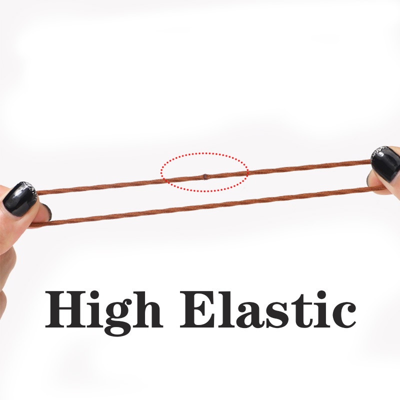 Set 50 Dây Buộc Tóc Cao Su Co Giãn Nhiều Màu Sắc