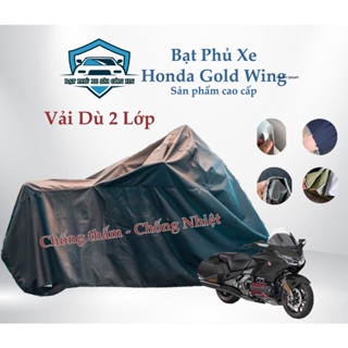 Bạt phủ xe mô tô Honda Gold Wing may vải dù hai lớp cao cấp chuẩn kích thước, bọc xe máy che mưa, che nắng, chống trộm