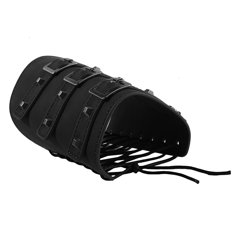Vòng Tay Da Bản To Điều Chỉnh Được Phong Cách Punk Cho Nam