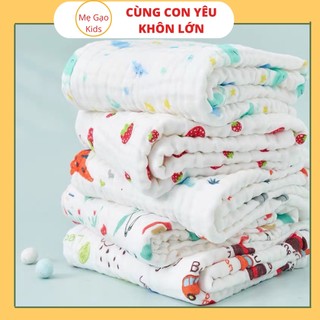 Khăn tắm cho bé ⚡CAO CẤP⚡ chất Aden sợi tre 6 lớp không viền mềm mại