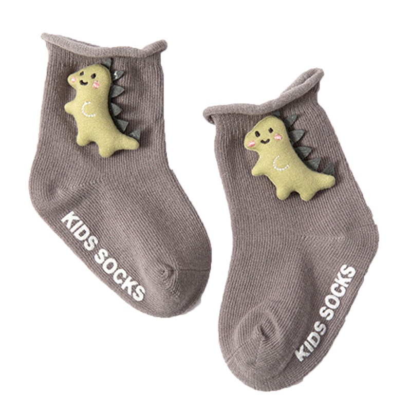 Vớ Thuyền Vải Cotton 3D Tay Cầm Silicone Chống Trượt Cho Búp Bê Sơ Sinh