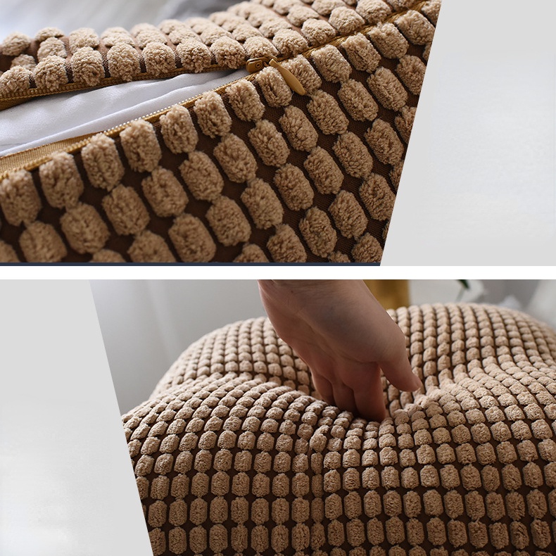 Vỏ Gối Sofa Vải Lông Nhung Màu Trơn Phong Cách Bắc Âu 30x50cm/45x45cm/50x50cm