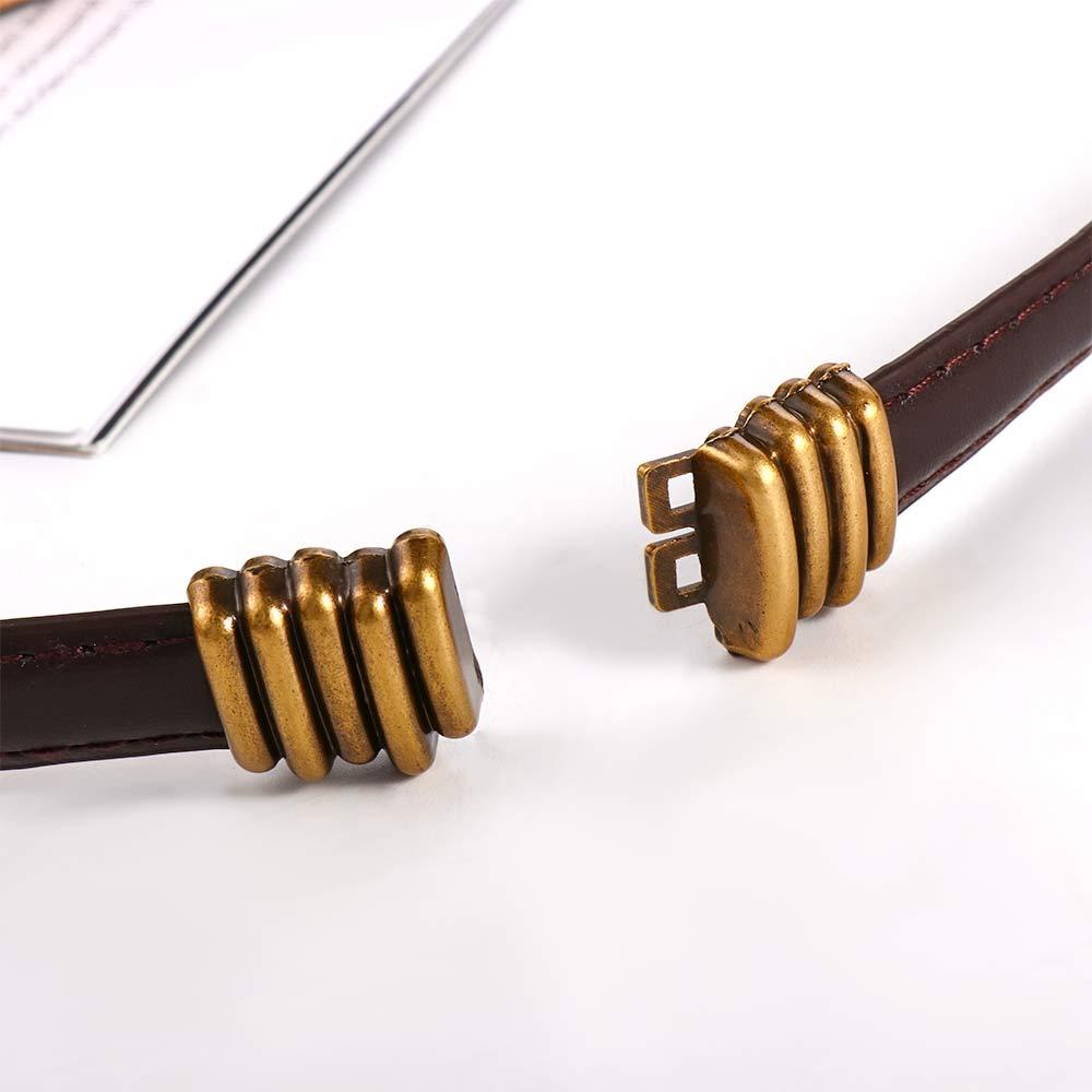 Thắt Lưng Mỏng Khóa Kim Loại Tròn Đơn Giản Dễ Phối Đồ Phong Cách Hàn Quốc