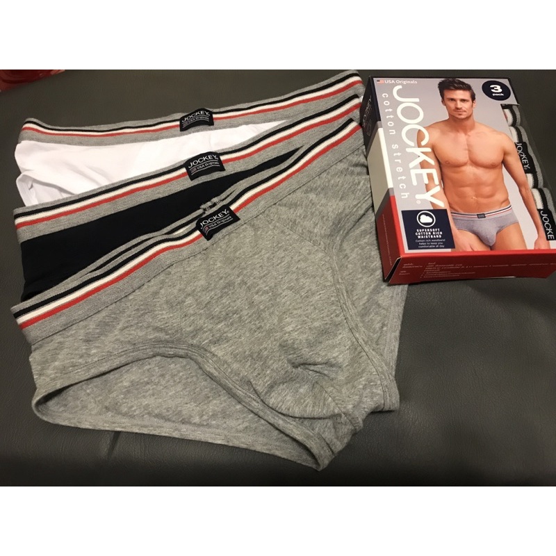 Jockey USA Originals cotton co giãn Phong cách ngắn gọn 1 Size L Eo 36-38 inch Bán theo gói 3 chiếc 