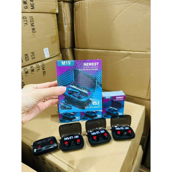 Tai nghe Bluetooth M19. Cảm ứng siêu nhạy, chống nước, pin trâu. Bảo hành 6 tháng.