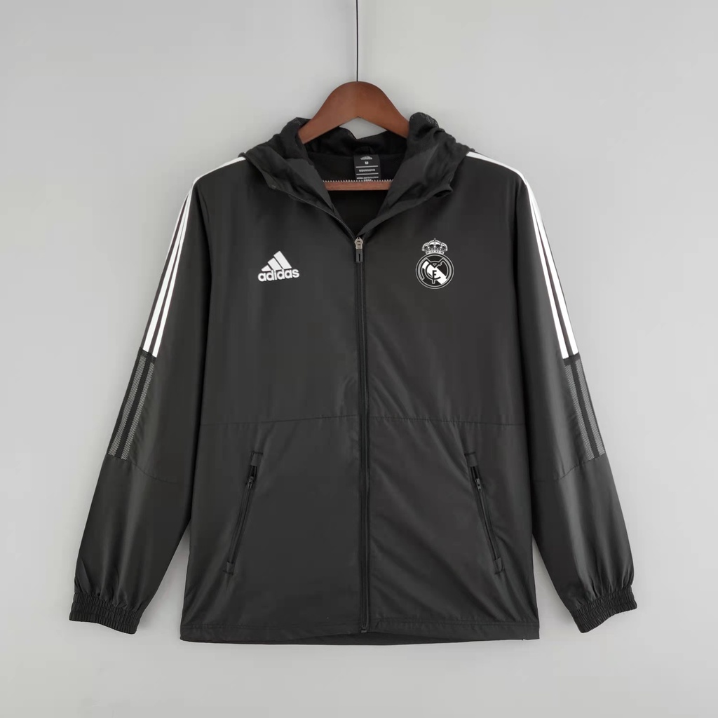 Áo Khoác Câu Lạc Bộ Real Madrid Màu Đen Size 22-23
