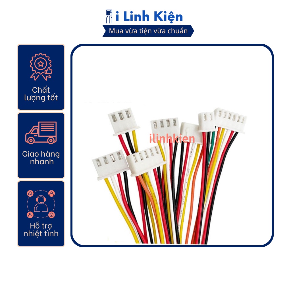 Dây bus 2P XH2.54 dây 22AWG 2 đầu cắm