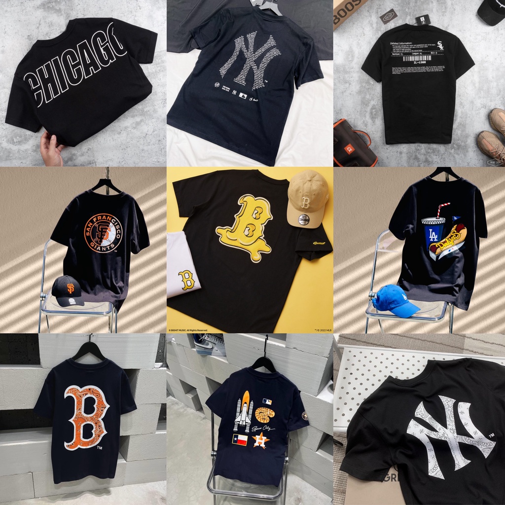 TỔNG HỢP MẪU NEW ERA MÀU ĐEN - ÁO THUN NEW ERA CHÍNH HÃNG - NEW ERA NEW YORK - LA DODGERS