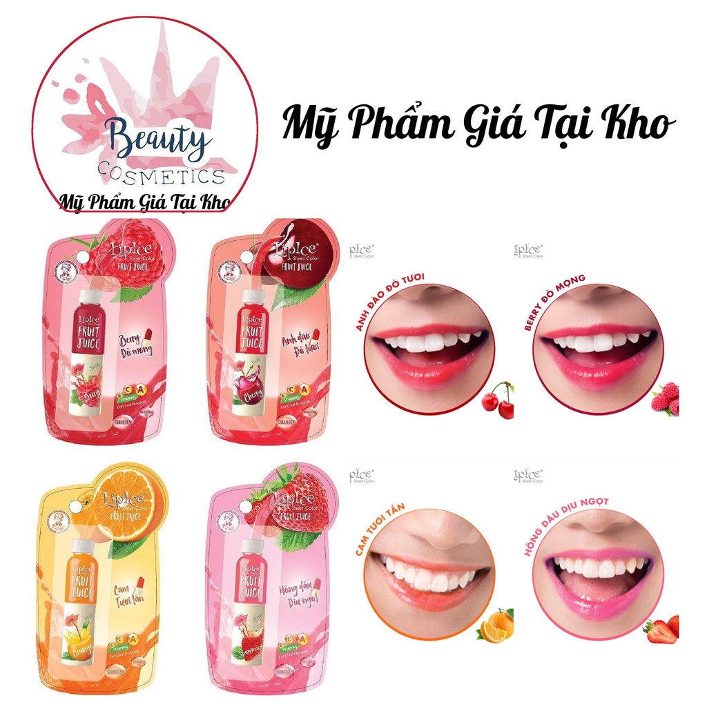 Son dưỡng có màu Lipice Sheer Color Fruit Juice 4g