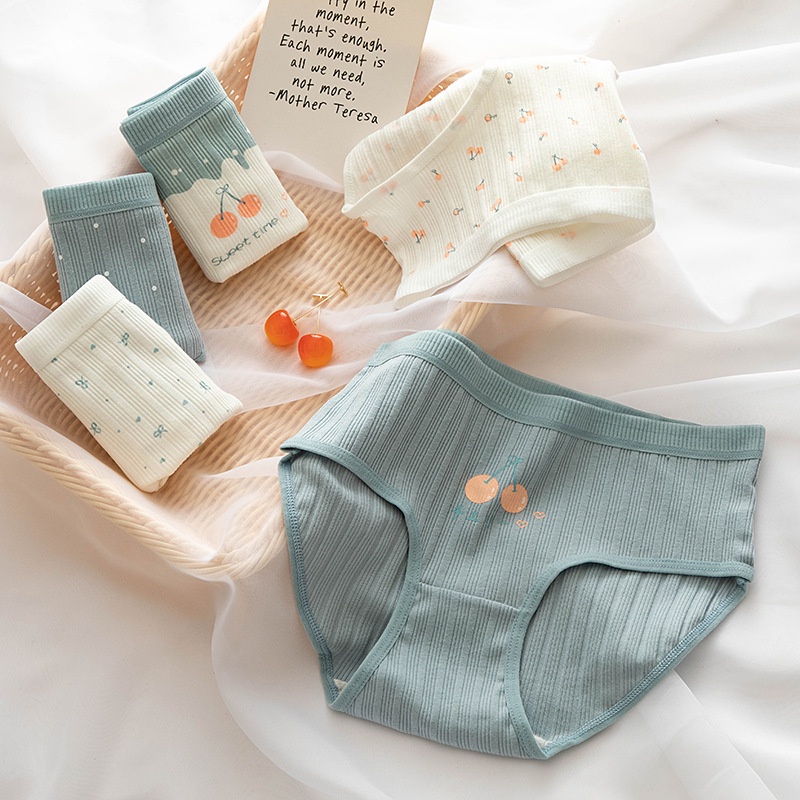 Quần lót nữ cute chất cotton cạp dày dặn 320