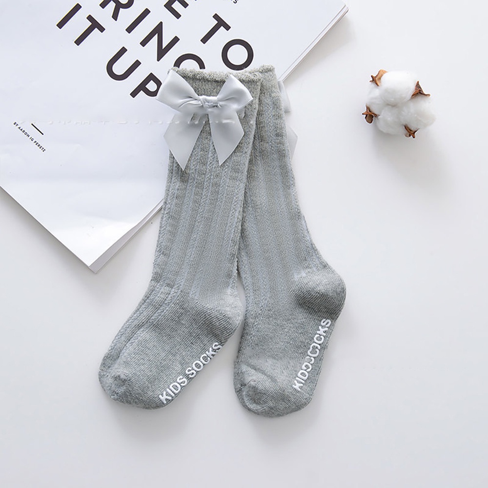 Vớ Cotton Phối Ren Đính Nơ Ruy Băng Nhiều Màu Xám Đỏ Đen Hồng Trắng Dành Cho Bé Gái