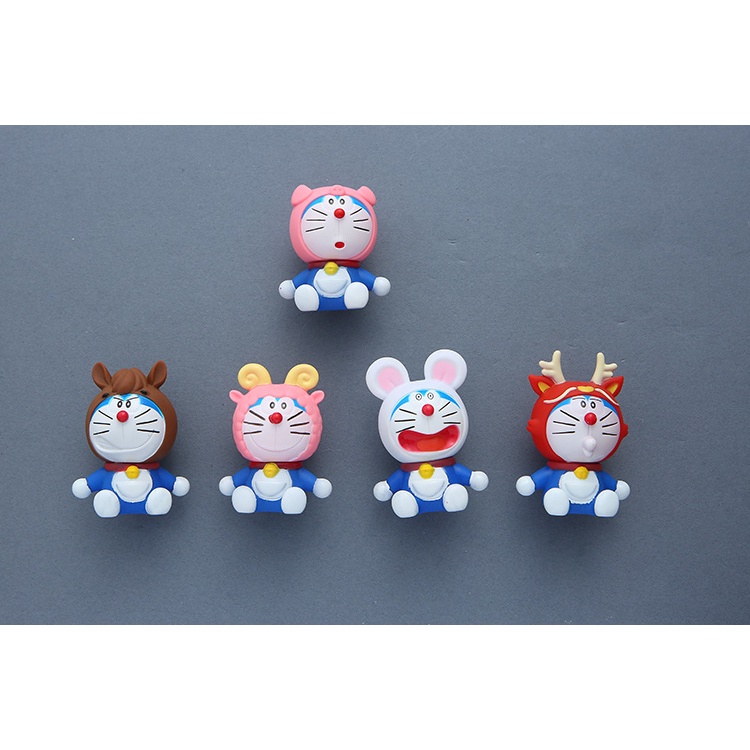 Miếng Dán Nam Châm PVC 3D Hình Hoạt Hình Doraemon Trang Trí Tủ Lạnh