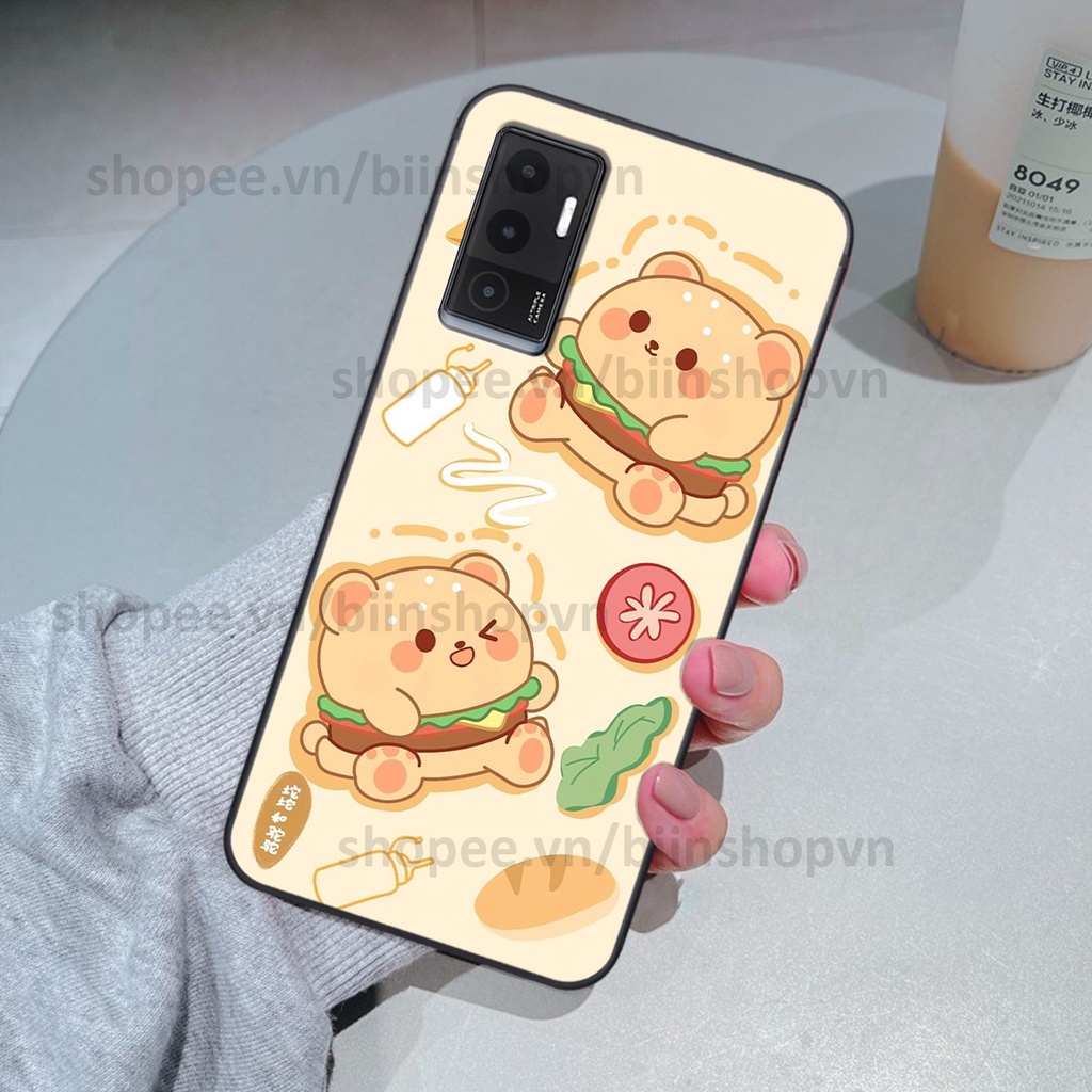 Ốp Vivo V23e in hình gấu chocolate kẹo ngọt siêu đẹp siêu xinh