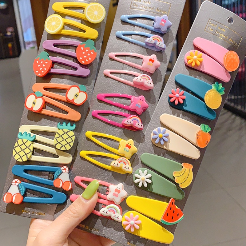 Flower Hair Clip Set Cute Bb Clip Colorful Hair Pin Hair Accessories for Kids Girl