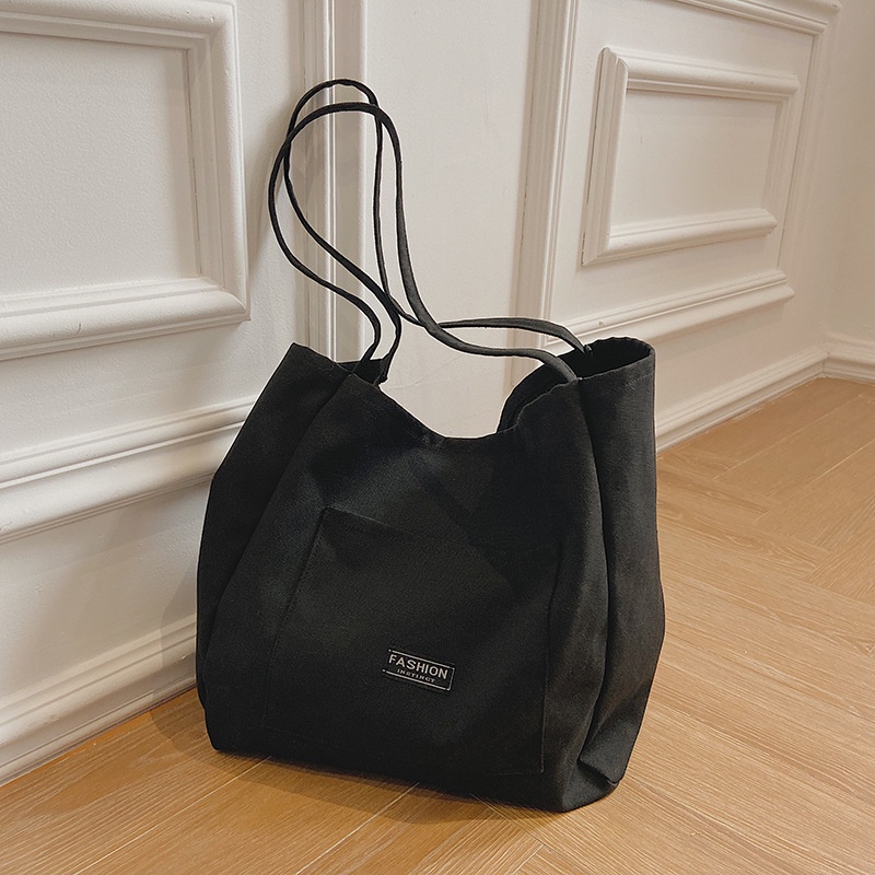 Túi Xách Canvas Sức Chứa Lớn Màu Kẹo Ngọt Phong Cách Hàn Quốc Đơn Giản Cho Nữ