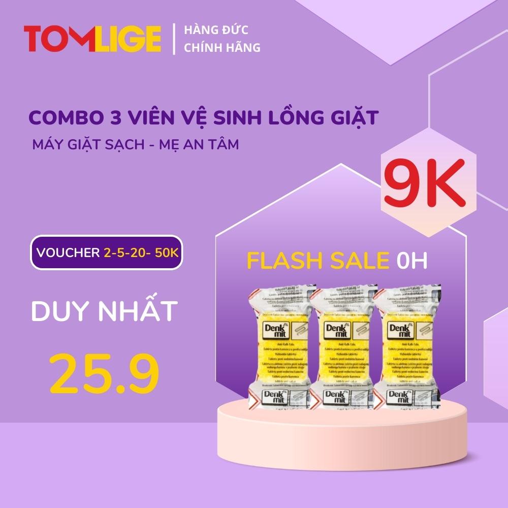 Viên Tẩy Lồng Máy Giặt Denkmit Giặt Siêu Sạch, Hết Mùi Lẻ 1 Viên