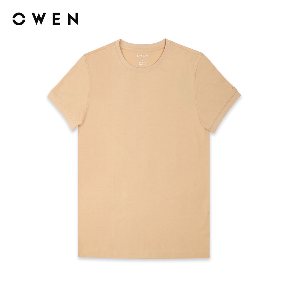 OWEN - Áo Tshirt ngắn tay Body Fit Vàng - TSN220647