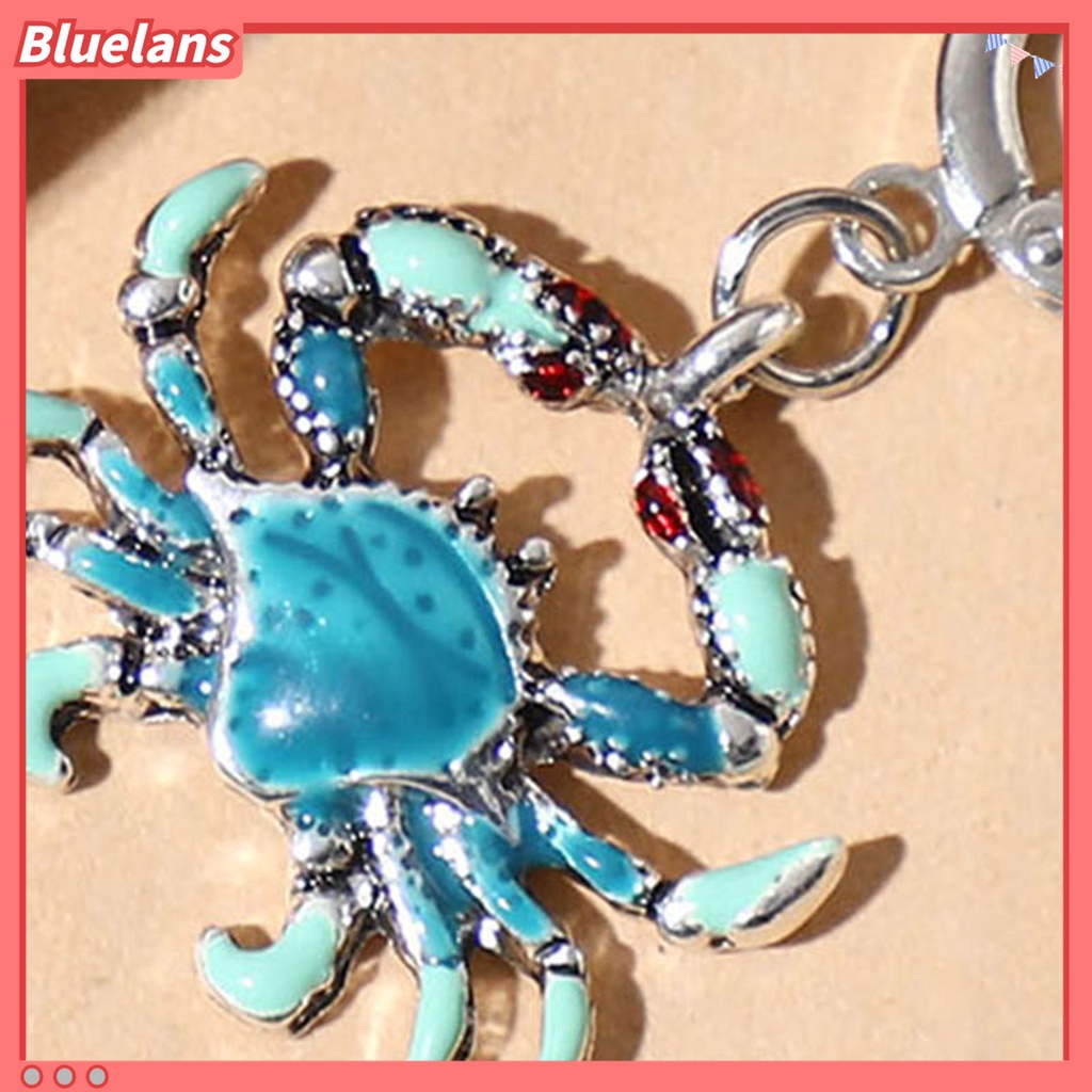 1 Đôi Bông Tai Kim Loại Bóng Hình Con Cua Đáng Yêu 48h