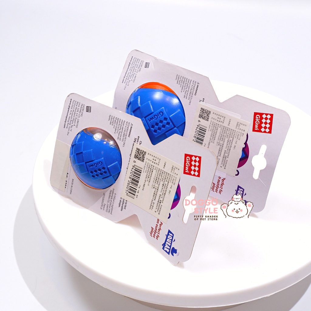 Đồ Chơi Cho Chó Lớn Cao Cấp Có Tiếng Kêu GiGwi G-Ball Giúp Làm Sạch Răng Giảm Stress DOGGOSTYLE