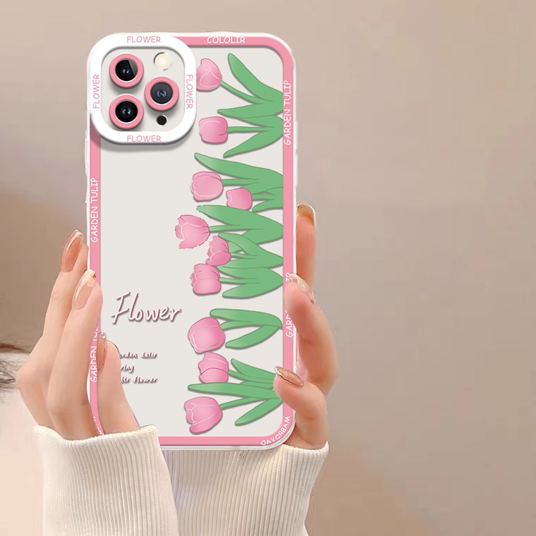 Ốp Điện Thoại TPU Dẻo Trong Suốt Họa Tiết Hoa Xinh Xắn Cho IPhone 14 13 12 11 Pro XS Max X XR 8 7 6 6S 14 Plus