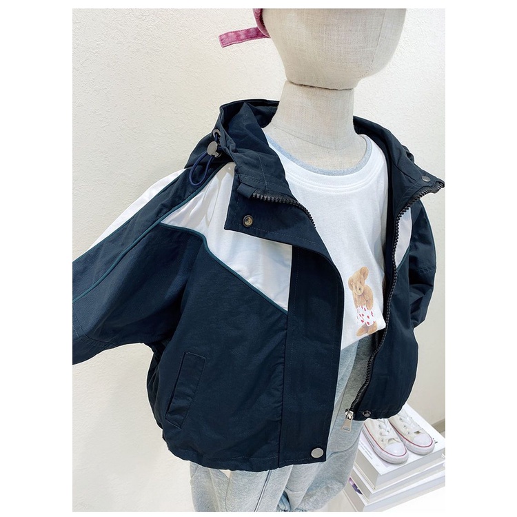 Áo Khoác Có Mũ Trùm Phong Cách Nhật Bản Thời Trang Xuân Thu 2022 Cho Bé Trai