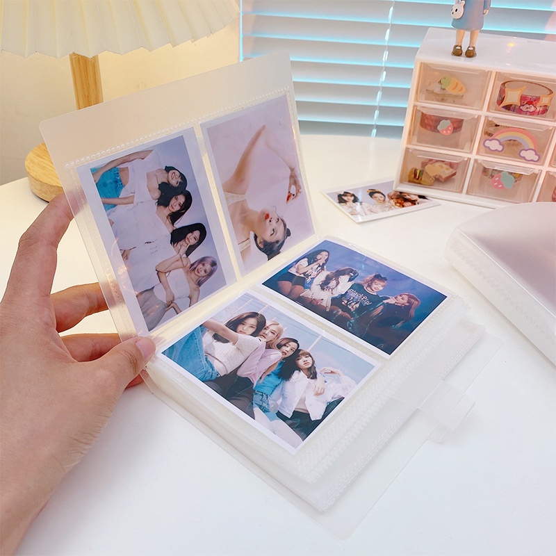 Cuốn album ảnh Béo shop polaroid mini bằng nhựa PP trong mờ 3 4 5 6 7 inch nhiều ngăn chứa ảnh idol lưu niệm tiện lợi