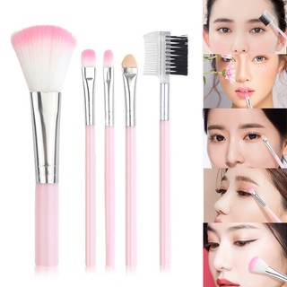 Set 5 Cọ Trang Điểm Màu Hồng