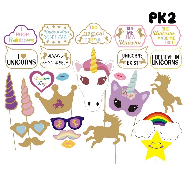 Set phụ kiện chụp hình sinh nhật, đám cưới, trang trí sinh nhật, phụ kiện chụp ảnh party vui nhộn