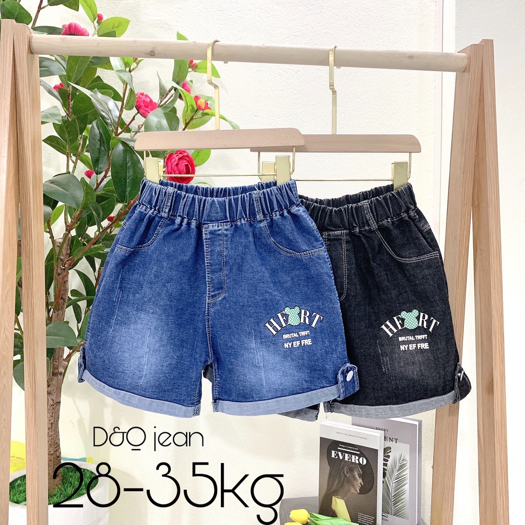 quần đùi jean bé gái size đại cồ phong cách hàn quốc 30-45kg, quần đùi bò (ko kèm gấu)
