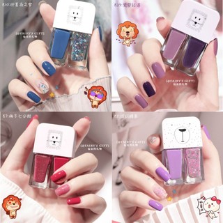 Set 2 chai sơn móng tay nhũ + kim tuyến , full 2 set sơn móng tay nhiều màu