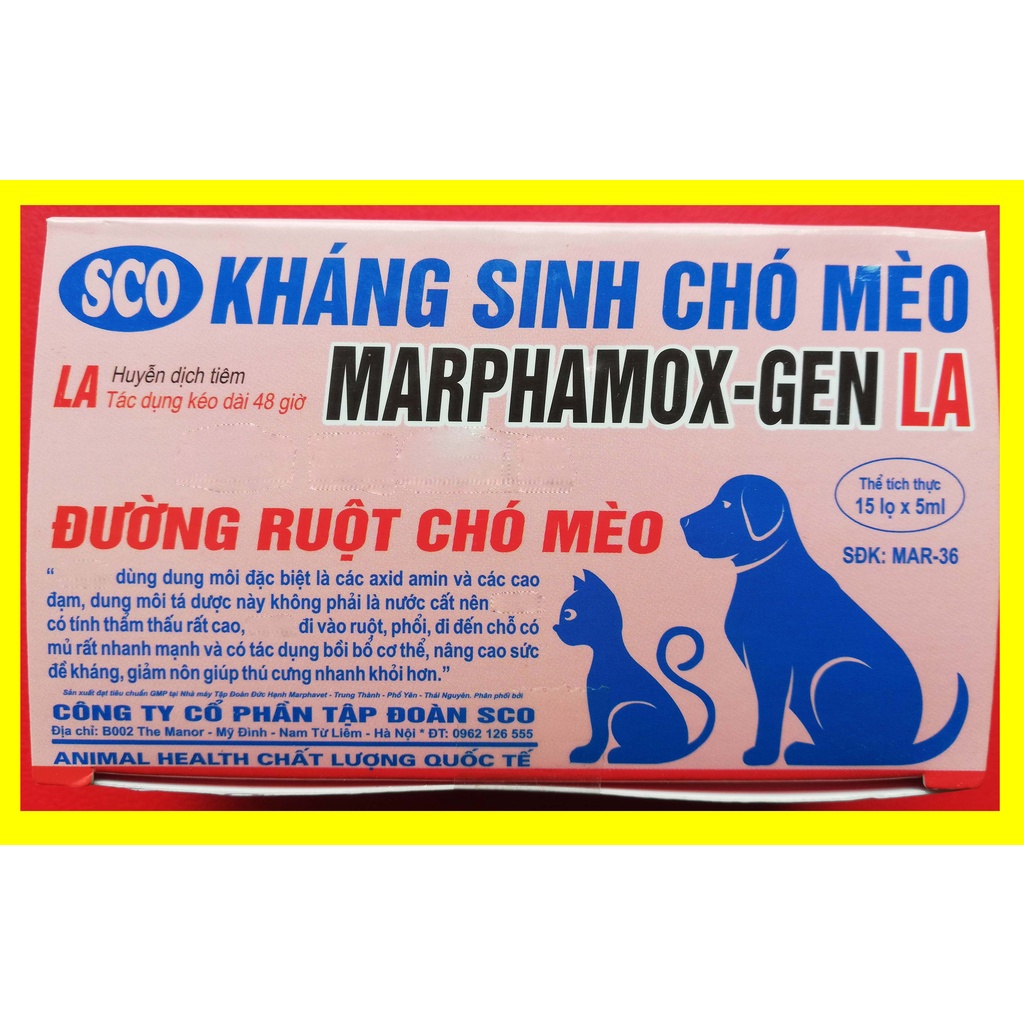 1 lọ MARPHAMOX - GEN LA 5ml Chuyên dùng cho chó mèo