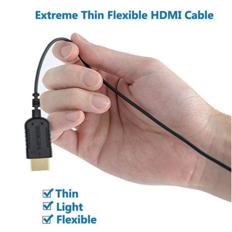 HDMI- HDMI Siêu Mỏng 60cm 4K Siêu Dẻo Siêu Mỏng HDMI 2.0 Dây thế Giới Cực Mỏng Nhất Cáp HDMI Cho Gimbal