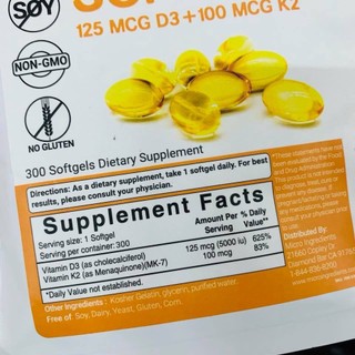 MICRO INGREDIENTS VITAMIN D3 K2 MK7 -  HỖ TRỢ XƯƠNG KHỚP KHỎE MẠNH