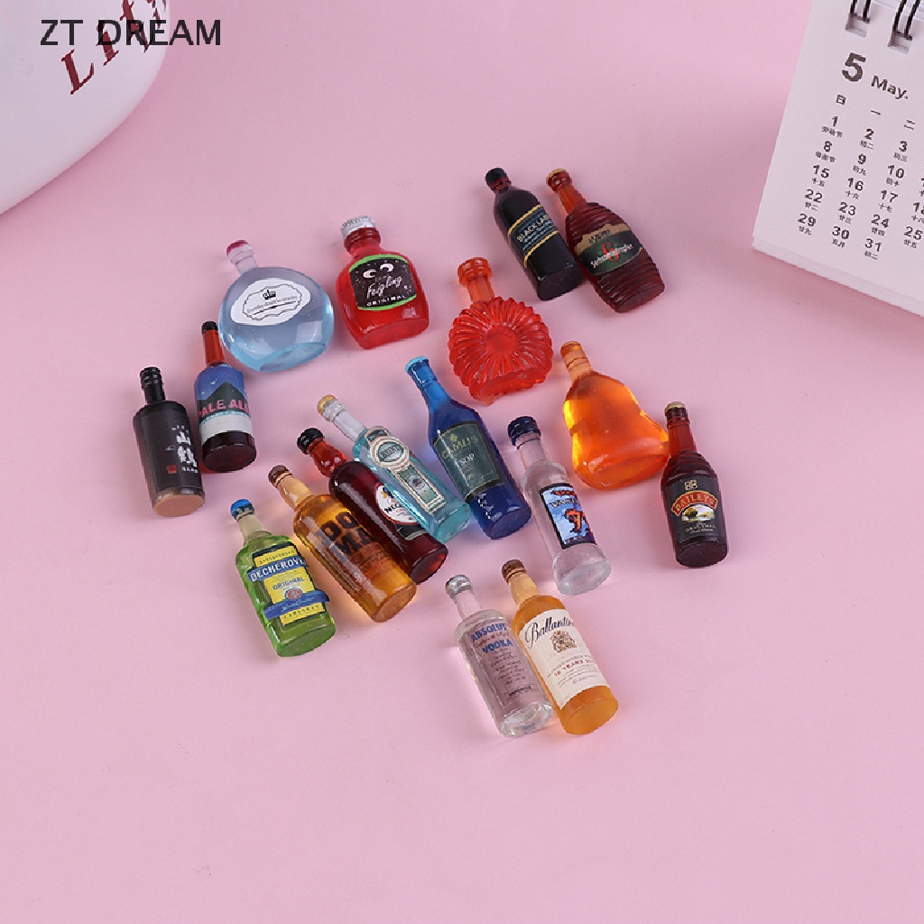 Set 4 / 5 / 10 Chai Rượu Mini Tỉ Lệ 1: 12 Dùng Để Trang Trí Nhà Búp Bê 07