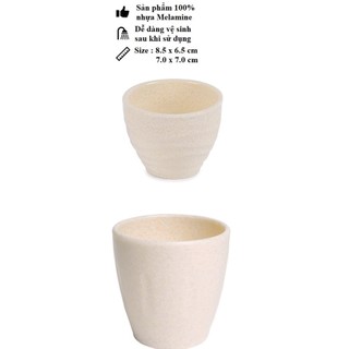Ly uống nước nhựa Melamine vân đá trắng