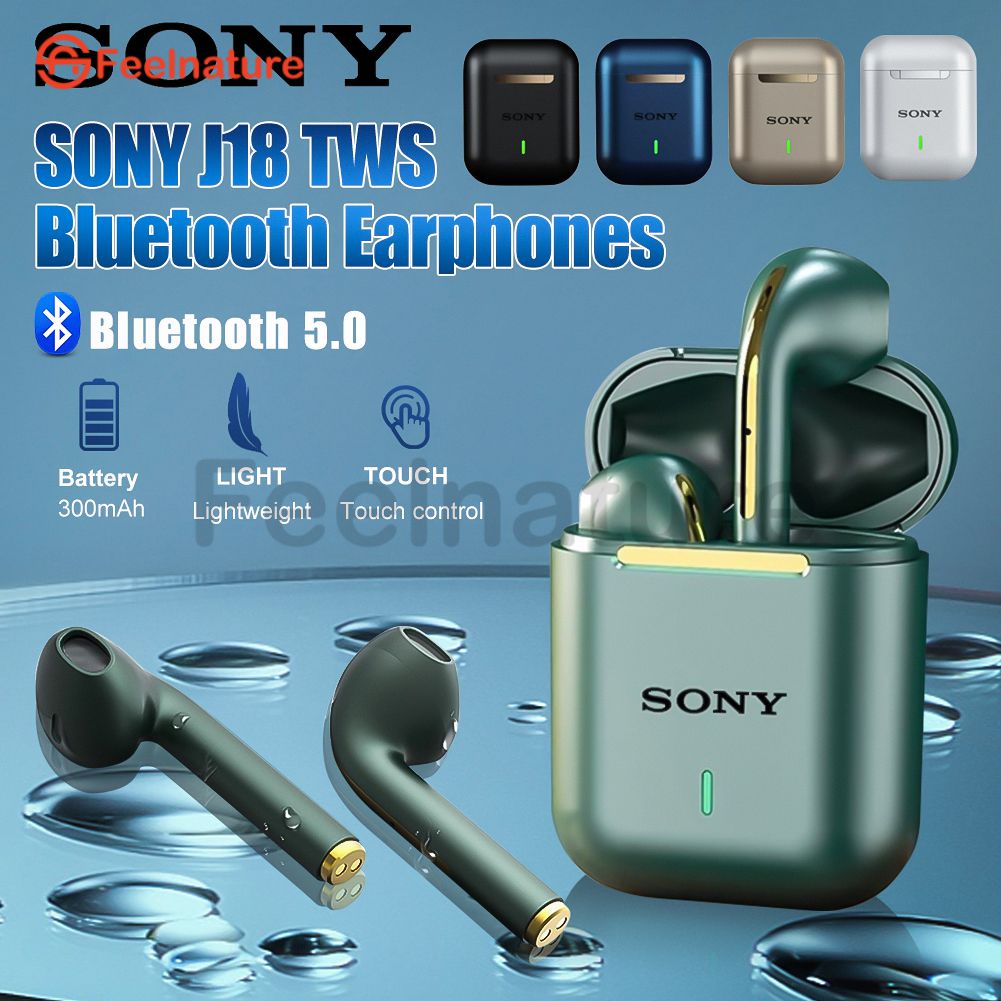 Sony J18 Tws Không Dây Bluetooth Tai Nghe Chơi Game Tai Nghe Nhét Tai Có Mic Stereo Kép Cảm Ứng Không Dây Tai Nghe Nhét Tai VN