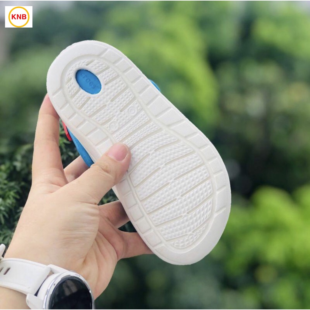 Dép Sục Cross Literide Trẻ Em Màu Xanh Navy Siêu Êm Chân -4 Jibbitz+ FREESHIP- Chống Trơn Trượt Bảo Vệ Ngón Chân Cho Bé