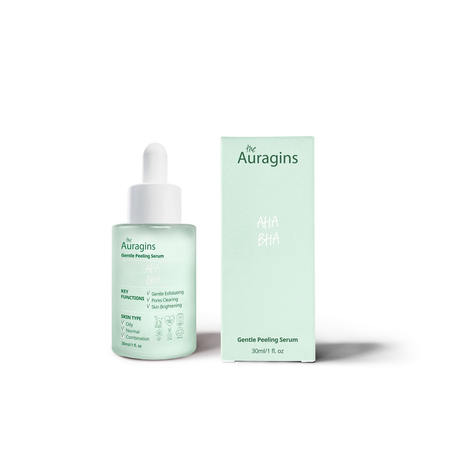 [HB Gift] Tinh Chất Tẩy Tế Bào Chết The Auragins 7.5% AHA + 0.5% BHA Gentle Peeling Serum 30ml