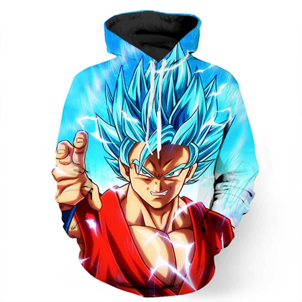 Áo Khoác Hoodie In Hình Goku Vegetto Hóa Trang Super Saiyan Trong Phim Dragon Ball Giản Dị Dành Cho Bạn Nam