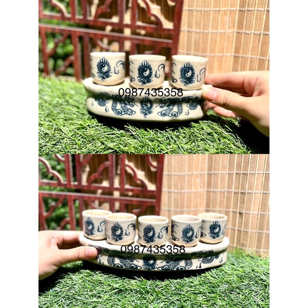 Kỉ chén cúng men rạn rồng (phụ kiện đồ thờ)