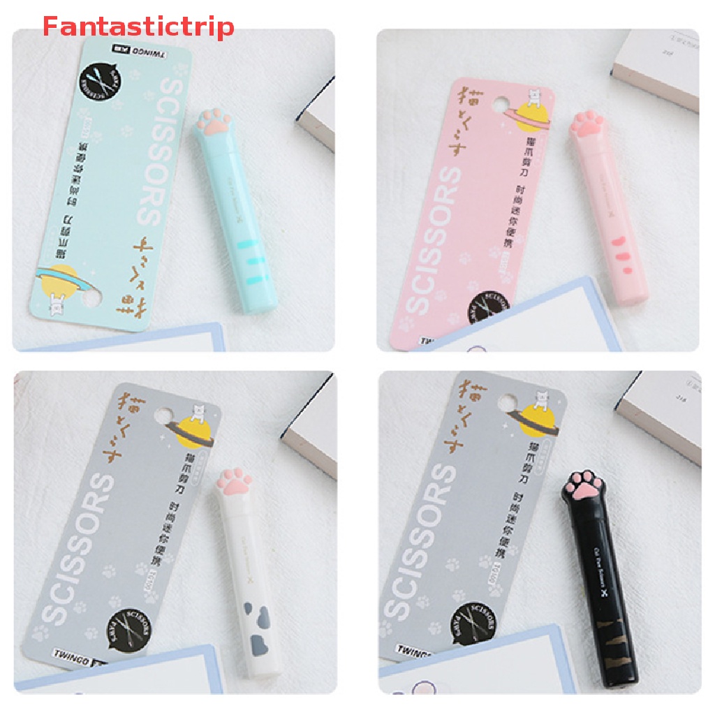 Kéo Cầm Tay Mini Bằng Thép Không Gỉ Hình Chân Mèo Dễ Thương