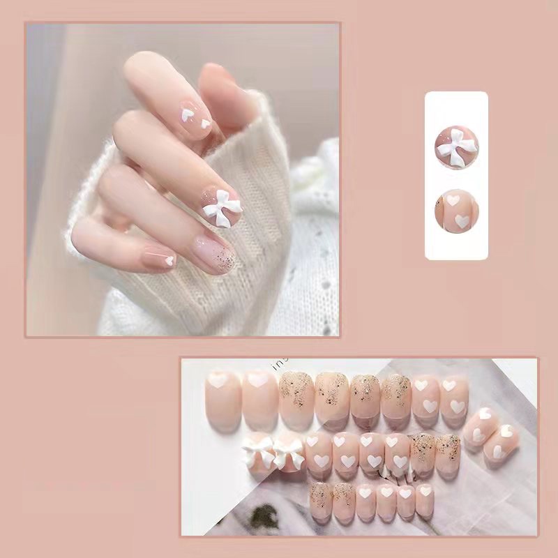 Hộp 24 Móng Tay Giả Kèm Keo Nhiều Kiểu Dáng Tùy Chọn 1530