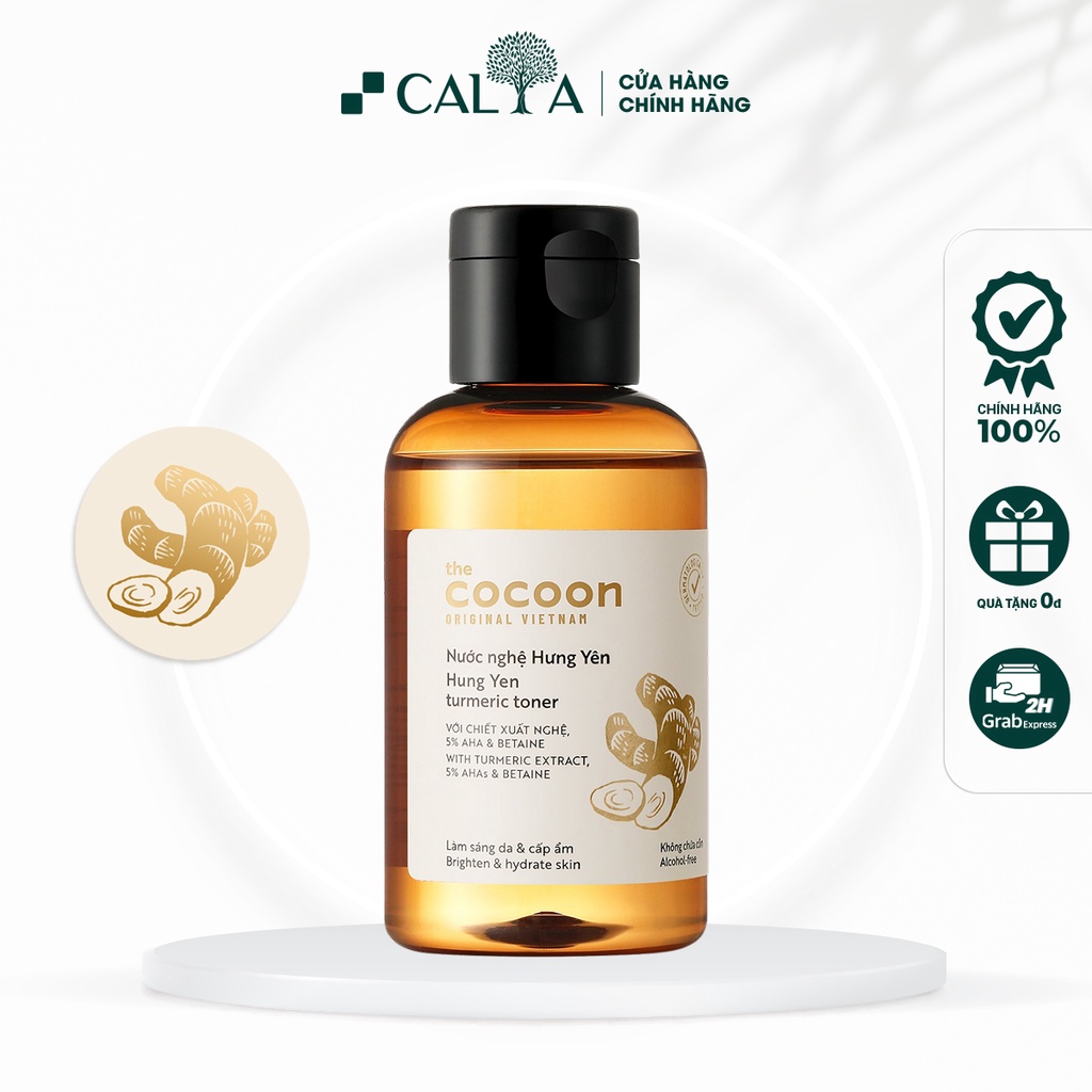 Nước Nghệ Hưng Yên Cocoon Cân Bằng Da, Dưỡng Sáng Da, Mờ Thâm - Cocoon Hung Yen Turmeric Toner 140ml